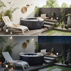 NATERIAL - Set De 2 Chaises Longues LYRA II - 2 X Chaises Longues Avec Dossier Réglable - 207x63x95 Cm - 4 Positions - Avec Roulettes - Fixe En Aluminium - Textilène - Wit -Jardin Meubles Magasin 1200x1200 894