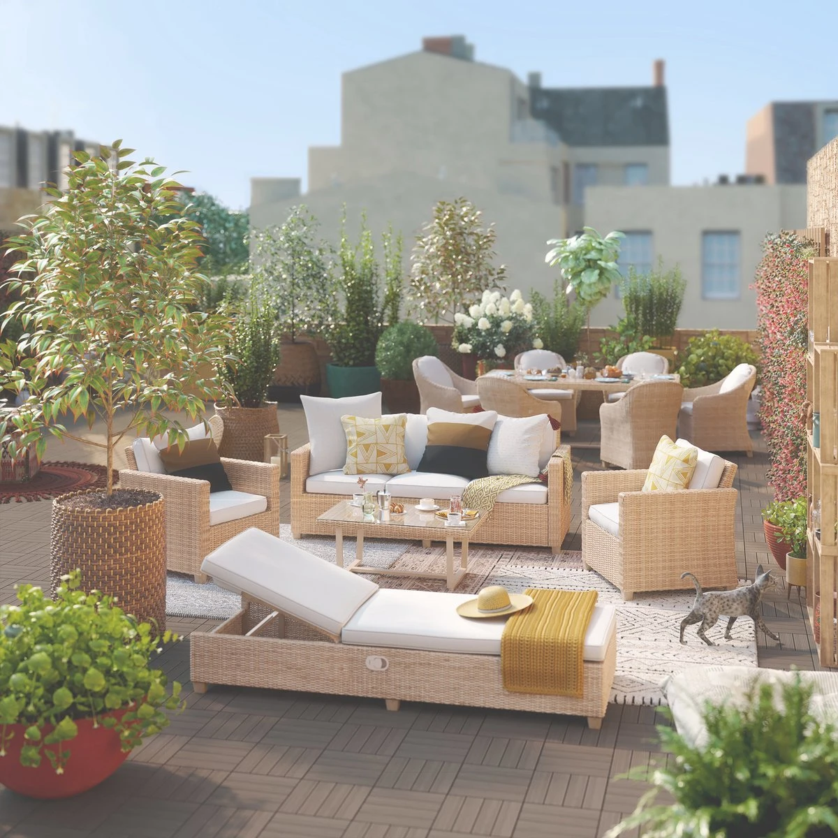 NATERIAL - Lot De 2 Transats MEDENA - 2 Fauteuils De Jardin - Chargeable Jusqu'à 160 Kg - 200X69X30/94 Cm - Bains De Soleil - Dossier Réglable - Aluminium - Polyrotin - Beige - Crème 7 NATERIAL - Lot De 2 Transats MEDENA - 2 Fauteuils De Jardin - Chargeable Jusqu'à 160 Kg - 200X69X30/94 Cm - Bains De Soleil - Dossier Réglable - Aluminium - Polyrotin - Beige - Crème – Image 7