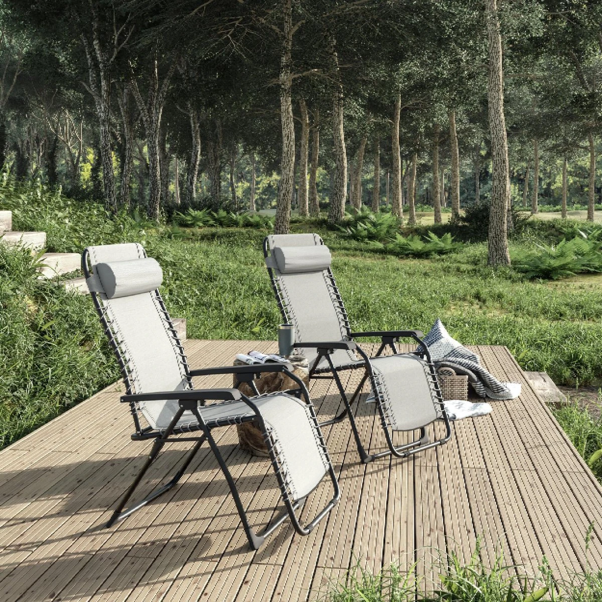 GENERIC - Fauteuil De Jardin Avec Accoudoirs ZERO GRAVITY - Lounger - Transat De Jardin - Multiples Positions - Pliable - Avec Kussen Intégré - Acier - Beige - 100 Kg MAX - 91x65.5x116 Cm 7 GENERIC - Fauteuil De Jardin Avec Accoudoirs ZERO GRAVITY - Lounger - Transat De Jardin - Multiples Positions - Pliable - Avec Kussen Intégré - Acier - Beige - 100 Kg MAX - 91x65.5x116 Cm – Image 7