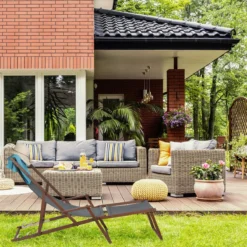 Relaxdays Chaise De Plage Bois - Repose-pieds - Chaise Relax - Chaise De Jardin - Chaise Longue Réglable Anthracite -Jardin Meubles Magasin 1200x1200 933