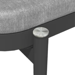 NATERIAL - Transat ARENA - Transat à Dossier Réglable - 198X82X90 Cm - 5 Positions - Avec Kussen - Avec Roulettes - Aluminium - Polypropylène - Zwart - Grijs -Jardin Meubles Magasin 1200x1200 955