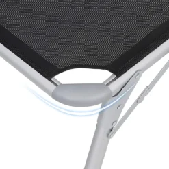 Bain De Soleil, Chaise Longue, Chaise De Jardin, Avec Toit Ouvrant, Dossier Réglable, Pliable, Léger, 55 X 193 X 31 Cm, Chargeable Jusqu'à 150 Kg, Jardin, Balcon Et Terrasse, Noir -Jardin Meubles Magasin 1200x1200 977