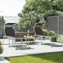 Bain De Soleil, Chaise Longue, Chaise De Jardin, Avec Toit Ouvrant, Dossier Réglable, Pliable, Léger, 55 X 193 X 31 Cm, Chargeable Jusqu'à 150 Kg, Jardin, Balcon Et Terrasse, Noir -Jardin Meubles Magasin 1200x1200 979