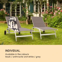 Chaise De Jardin Blumfeldt Limala - Chaise Longue - Chaise Relax - Dossier Réglable En 6 Positions - 2 Rabats - Capacité De Charge : 150 Kg Max. -Jardin Meubles Magasin 1200x1200 983