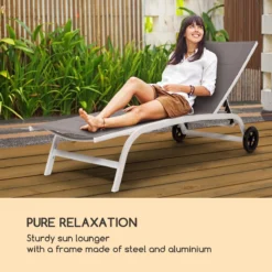 Chaise De Jardin Blumfeldt Limala - Chaise Longue - Chaise Relax - Dossier Réglable En 6 Positions - 2 Rabats - Capacité De Charge : 150 Kg Max. -Jardin Meubles Magasin 1200x1200 984