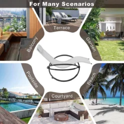 Set De 2 Bancs De Jardin Balançoire Chaise Longue, Pliable, Chargeable Jusqu'à 160 Kg, Housse Textile Gris Clair -Jardin Meubles Magasin 1200x1200 996