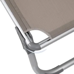 IN.HOMEXL Chaises De Jardin Pliables Lenna - Chaises De Jardin Chaises Longues - Avec Toit Ouvrant - Dossier Réglable - Métal - 150 Kg Chargeable - Taupe -Jardin Meubles Magasin 1200x1200 999