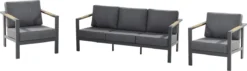 Taste By 4 Seasons Outdoor - Ensemble Lounge Ginger - Canapé Lounge Avec Chaise Longue - Anthracite - Y Compris Table Basse