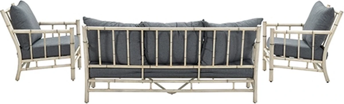Garden Impressions Ensemble De Salon Lombok 4 Pièces - Aluminium - Bambou/gris Clair 6 Garden Impressions Ensemble De Salon Lombok 4 Pièces - Aluminium - Bambou/gris Clair – Image 6