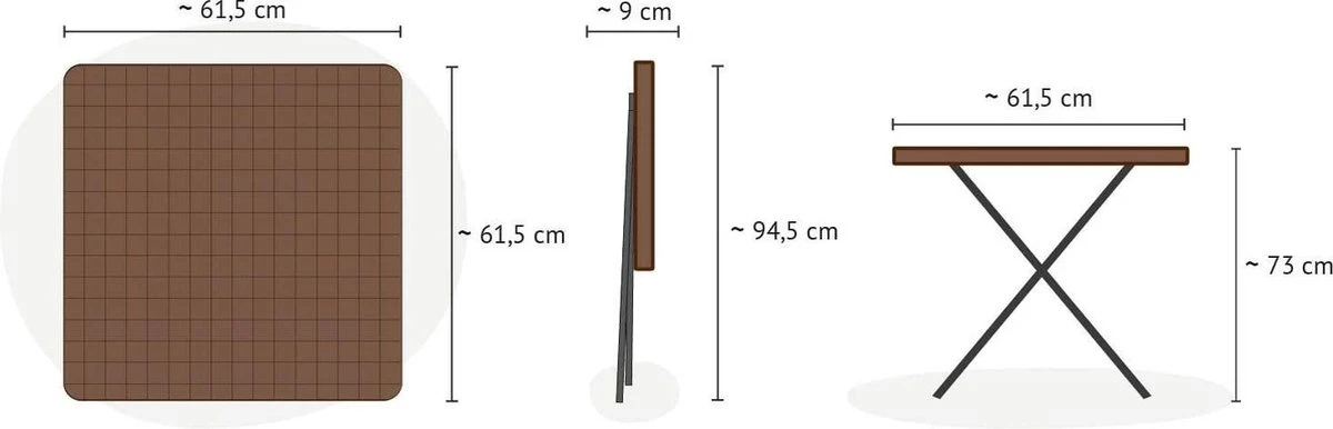 Table D'appoint En Marron - Table De Jardin Aspect Rotin (carré), Idéale Comme Table De Bistrot Pour Jardin, Terrasse Et Balcon, Table En Plastique Avec Cadre En Acier, Pliable Et Résistante Aux Intempéries 2 Table D'appoint En Marron - Table De Jardin Aspect Rotin (carré), Idéale Comme Table De Bistrot Pour Jardin, Terrasse Et Balcon, Table En Plastique Avec Cadre En Acier, Pliable Et Résistante Aux Intempéries – Image 2