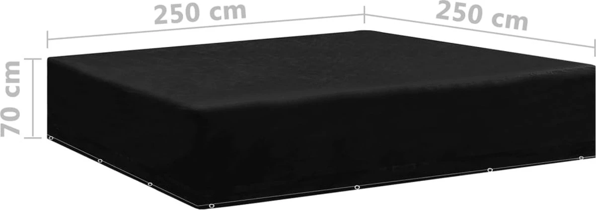 VidaLife Housses De Housses De Meubles De Jardin 2 Pièces Avec 12 Yeux 250x250x70 Cm 4 VidaLife Housses De Housses De Meubles De Jardin 2 Pièces Avec 12 Yeux 250x250x70 Cm – Image 4