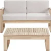NATERIAL - Salon De Jardin SOLARIS - Salon De Jardin Avec Coussins - 4 Personnes 1 Canapé Extérieur 2 Places - 2 Fauteuils De Jardin - 1 Table Basse Extérieur 80x55x28 Cm - Beige - Acacia - FSC