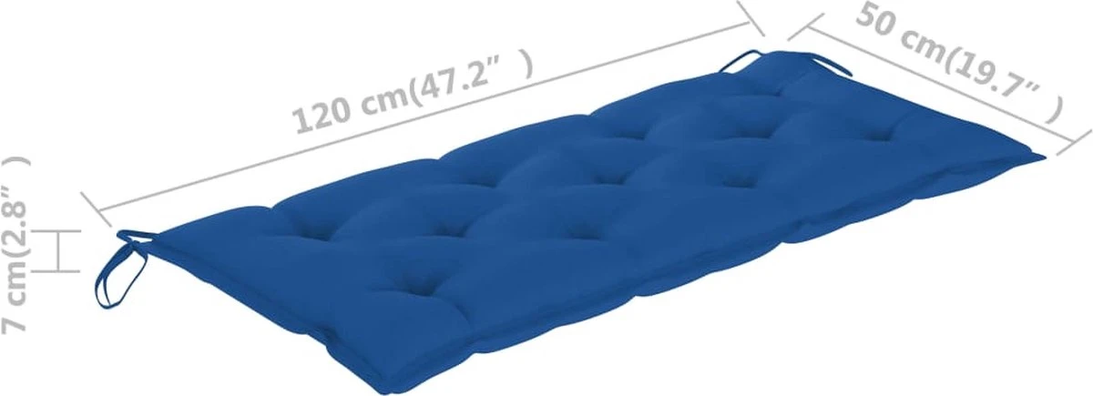 Prolenta Premium - Rocking Chair - Coussin Pour Rocking Chair 120 Cm Tissu Bleu - Blauw - Balançoire 7 Prolenta Premium - Rocking Chair - Coussin Pour Rocking Chair 120 Cm Tissu Bleu - Blauw - Balançoire – Image 7