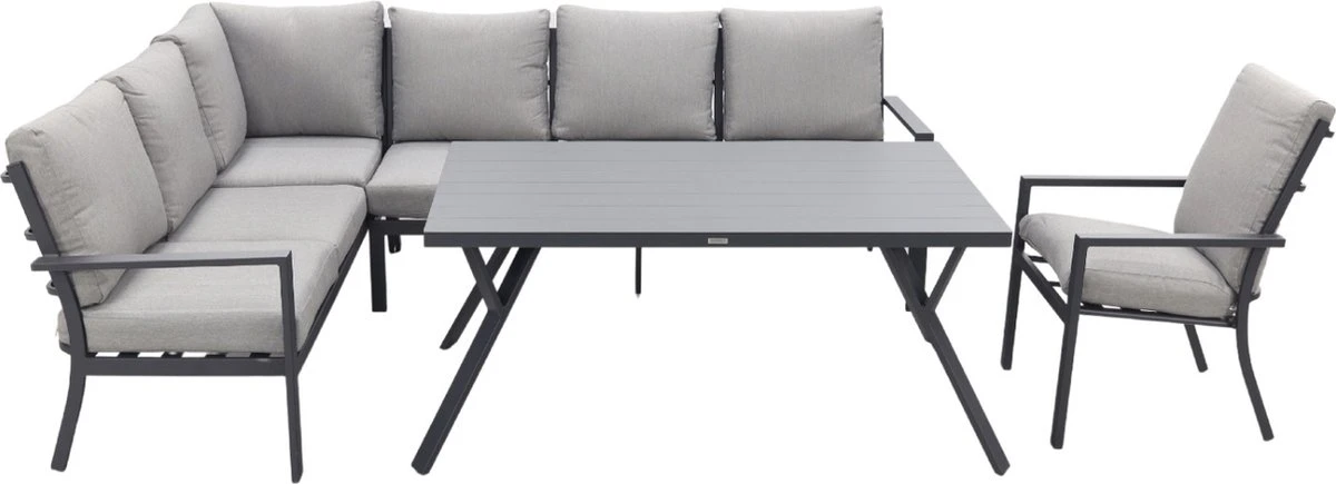 Garden Impressions Senja Ensemble De Salle à Manger Lounge 4 Pièces Gauche Avec Chaise - Gris Foncé 5 Garden Impressions Senja Ensemble De Salle à Manger Lounge 4 Pièces Gauche Avec Chaise - Gris Foncé – Image 5