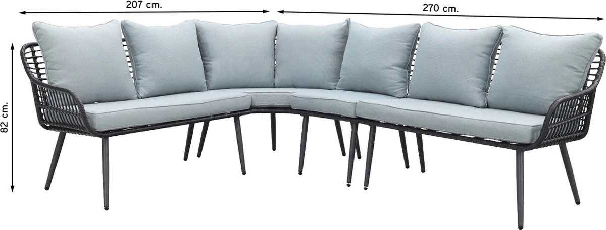 Garden Impressions Ensemble De Salle à Manger Margriet - Noir Carbone/Gris Menthe - 6 Pièces 18 Garden Impressions Ensemble De Salle à Manger Margriet - Noir Carbone/Gris Menthe - 6 Pièces – Image 18