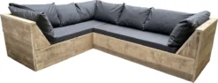 Wood4you - Ensemble De Salon 6 échafaudages En Bois 200x210 Cm - Forme GL Avec Coussins Souples -Jardin Meubles Magasin 1200x458 2