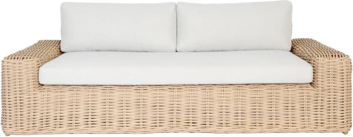 MYLIA Ensemble Lounge OBIDOS En Résine Tressée Et Verre Trempé : Un Canapé Trois Places, 2 Fauteuils Et Une Table Basse L 222 Cm X H 67 Cm X P 96 Cm 3 MYLIA Ensemble Lounge OBIDOS En Résine Tressée Et Verre Trempé : Un Canapé Trois Places, 2 Fauteuils Et Une Table Basse L 222 Cm X H 67 Cm X P 96 Cm – Image 3