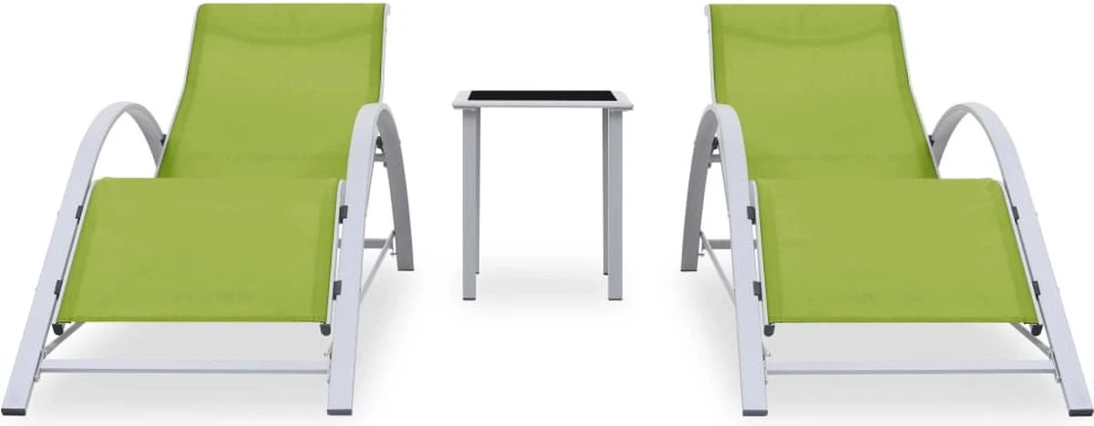 VidaXL Ensemble De Lit Lounge - 2 Pièces - Avec Table - Vert - Sun Longues - Chaise VidaXL - Jardin - Ensemble De Chaises Longues - 2 Pièces 13 VidaXL Ensemble De Lit Lounge - 2 Pièces - Avec Table - Vert - Sun Longues - Chaise VidaXL - Jardin - Ensemble De Chaises Longues - 2 Pièces – Image 13