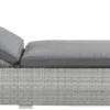 NATERIAL - Daybed DAVOS - Chaise Longue De Jardin Avec Dossier Réglable - Polyrotin - 197X65X36 Cm - 5 Positions - Avec Roulettes - Aluminium - Rotin Plastique - Grijs