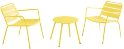 MYLIA Salon De Jardin MIRMANDE En Métal : 2 Fauteuils Empilables Et Une Table D'appoint - Jaune L 60 Cm X H 71,5 Cm X P 67,5 Cm 8 MYLIA Salon De Jardin MIRMANDE En Métal : 2 Fauteuils Empilables Et Une Table D'appoint - Jaune L 60 Cm X H 71,5 Cm X P 67,5 Cm -Jardin Meubles Magasin 1200x473 4