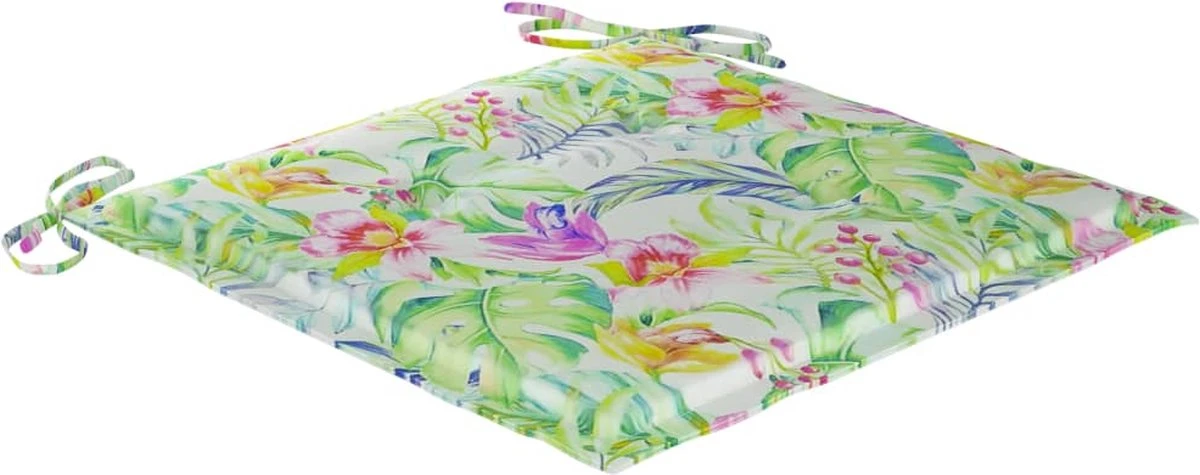 Prolenta Premium - Chaises De Jardin De Jardin 4 Pcs Avec Coussins à Motif De Feuilles En Teck Massif 5 Prolenta Premium - Chaises De Jardin De Jardin 4 Pcs Avec Coussins à Motif De Feuilles En Teck Massif – Image 5