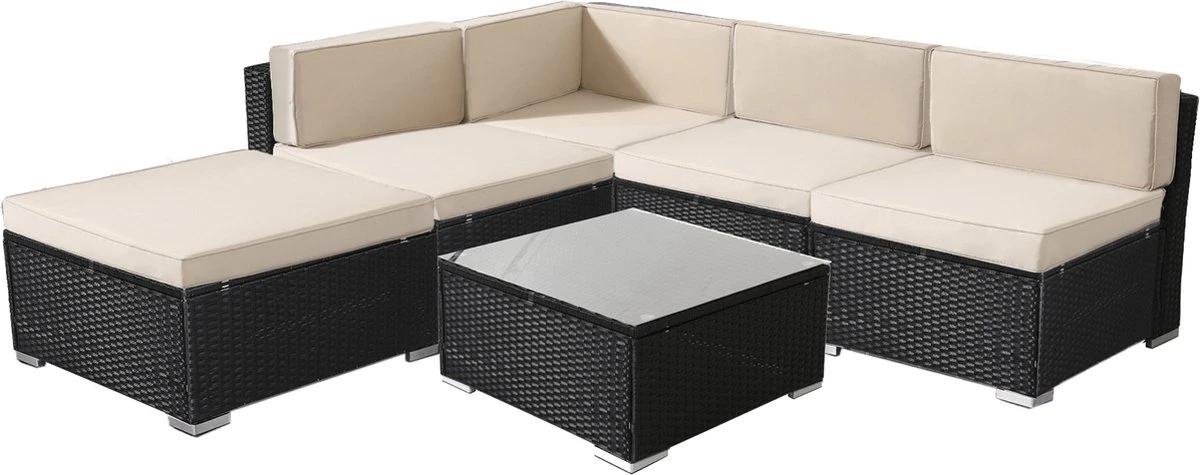 AREBOS Salon De Jardin - Salon De Jardin Salon De Jardin - Salon De Jardin Balcon - Salon De Jardin - 5 Personnes - Zwart 1 AREBOS Salon De Jardin - Salon De Jardin Salon De Jardin - Salon De Jardin Balcon - Salon De Jardin - 5 Personnes - Zwart