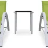 VidaXL Ensemble De Lit Lounge - 2 Pièces - Avec Table - Vert - Sun Longues - Chaise VidaXL - Jardin - Ensemble De Chaises Longues - 2 Pièces