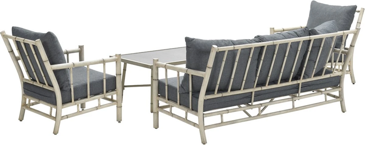 Garden Impressions Ensemble De Salon Lombok 4 Pièces - Aluminium - Bambou/gris Clair 16 Garden Impressions Ensemble De Salon Lombok 4 Pièces - Aluminium - Bambou/gris Clair – Image 16