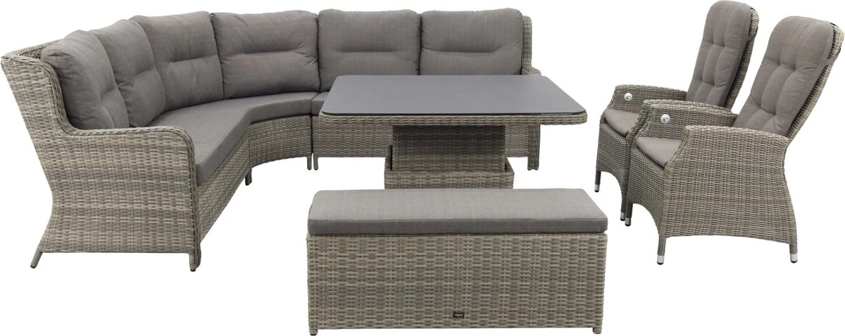 Ensemble De Salle à Manger Lounge Sandigo Avec Canapé D'appoint + 2x Chaise De Jardin Réglable 14 Ensemble De Salle à Manger Lounge Sandigo Avec Canapé D'appoint + 2x Chaise De Jardin Réglable – Image 14