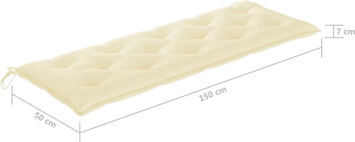 Prolenta Premium - Rocking Chair - Coussin Pour Rocking Chair 150 Cm Tissu Blanc Crème - Wit - Balançoire 2 Prolenta Premium - Rocking Chair - Coussin Pour Rocking Chair 150 Cm Tissu Blanc Crème - Wit - Balançoire – Image 2