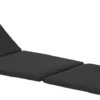 Gardenista Coussin De Rechange Pour Chaise Longue De Jardin Allibert Keter Daytona En Rotin Inclinable Coussin De Mobilier D'extérieur Résistant à L'eau Et Léger En Fibre Rembourrée Hypoallergénique, Zwart