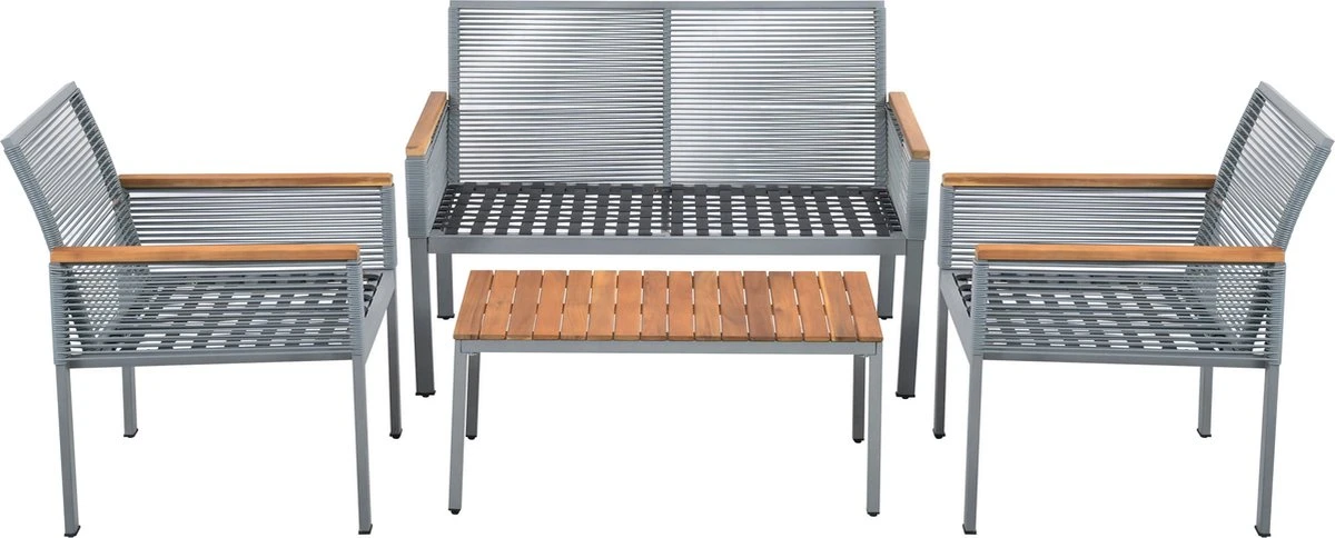 Salon De Jardin Merax - Salon De Jardin Avec Canapé Double - 2 Fauteuils Et Table - Salon De Jardin En Rotin Avec Coussins Gris 11 Salon De Jardin Merax - Salon De Jardin Avec Canapé Double - 2 Fauteuils Et Table - Salon De Jardin En Rotin Avec Coussins Gris – Image 11