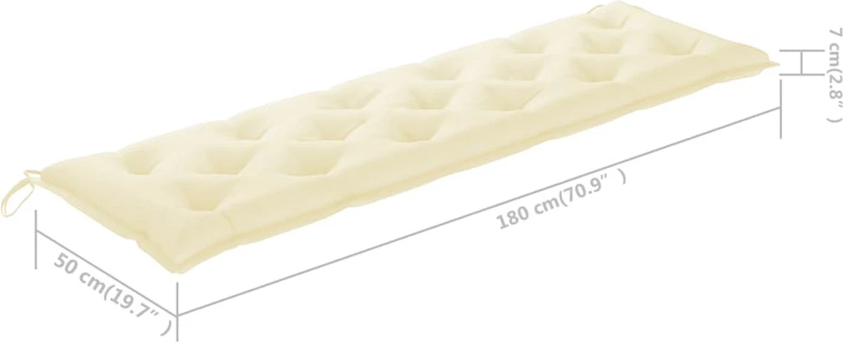 Prolenta Premium - Rocking Chair - Coussin Pour Rocking Chair 180 Cm Tissu Blanc Crème - Wit - Balançoire 6 Prolenta Premium - Rocking Chair - Coussin Pour Rocking Chair 180 Cm Tissu Blanc Crème - Wit - Balançoire – Image 6