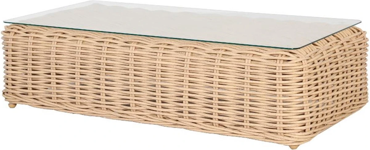 MYLIA Ensemble Lounge OBIDOS En Résine Tressée Et Verre Trempé : Un Canapé Trois Places, 2 Fauteuils Et Une Table Basse L 222 Cm X H 67 Cm X P 96 Cm 4 MYLIA Ensemble Lounge OBIDOS En Résine Tressée Et Verre Trempé : Un Canapé Trois Places, 2 Fauteuils Et Une Table Basse L 222 Cm X H 67 Cm X P 96 Cm – Image 4