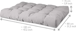 Beautissu De Palette Beautissu Eco Style - Coussin D'assise 120x80 Cm Pour Canapé-palette - Kussen Gris Clair - Coussins De Palette En Qualité Coussin De Matelas -Jardin Meubles Magasin 1200x494 5