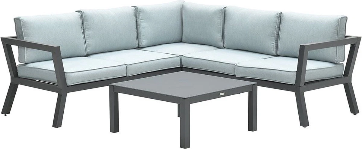 Salon De Jardin Aluminium Anthracite - Salon De Jardin 5 Personnes - Merk: Garden Impressions - Coussins En Oléfine Déperlants - Structure Inox