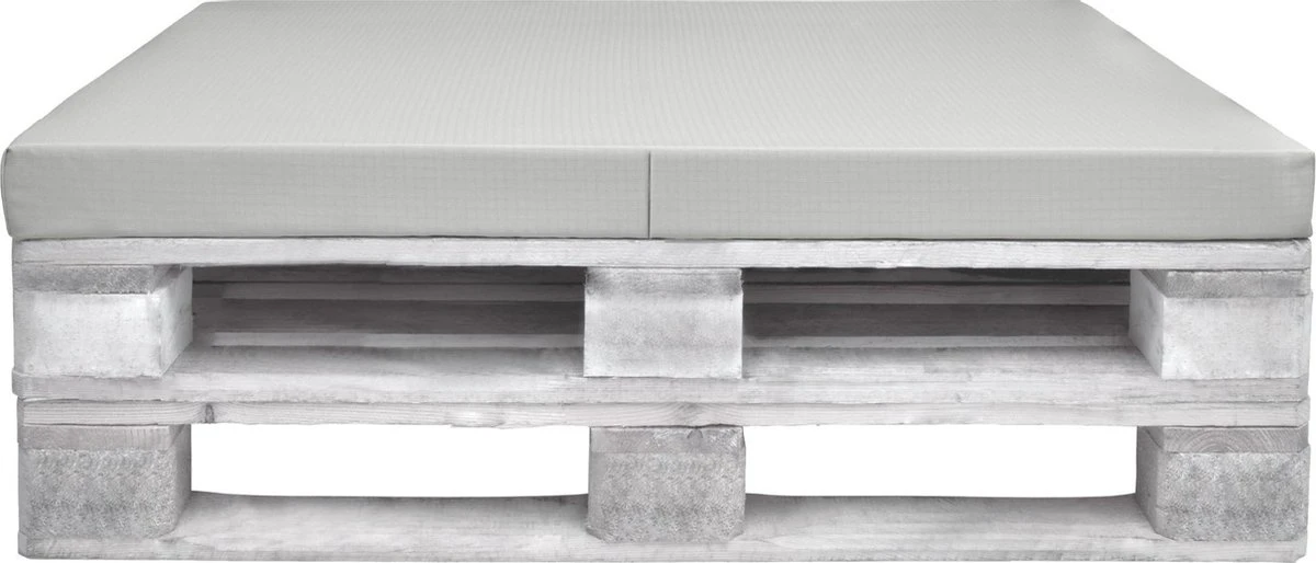 Beautissu Cushion ECO Pure - Coussin D'assise Pliable - 120x80x8 Cm En Grijs Clair - Coussin Pour Meubles En Palette 4 Beautissu Cushion ECO Pure - Coussin D'assise Pliable - 120x80x8 Cm En Grijs Clair - Coussin Pour Meubles En Palette – Image 4