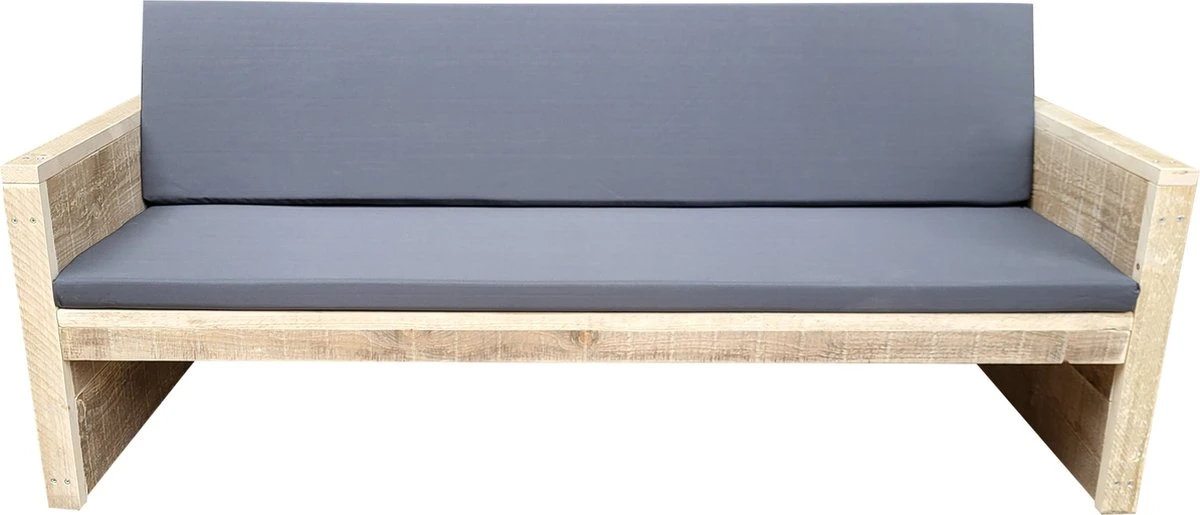 Wood4you - Banc De Jardin Vlieland - Kit De Construction `` Do It Yourself '' échafaudage Bois 180Lx57Hx72P Cm - Coussin Inclus 9 Wood4you - Banc De Jardin Vlieland - Kit De Construction `` Do It Yourself '' échafaudage Bois 180Lx57Hx72P Cm - Coussin Inclus – Image 9