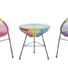 MYLIA Ensemble De Jardin En Fils De Résine Tressés - Multicolore - 2 Chaises Et Une Table - ALIOS II L 72 Cm X H 86 Cm X P 81 Cm