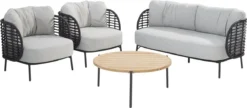 Fabrice Fauteuil Canapé Salon Ensemble 4 Parties Corde Anthracite 4 Seasons Outdoor -Jardin Meubles Magasin 1200x523 3