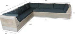 Wood4you - Ensemble De Salon 6 échafaudages En Bois 230x200 Cm - En Forme De L Avec Coussins Souples -Jardin Meubles Magasin 1200x538 5