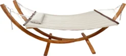 AXI Hawaï Hamac Double XXL - Hamac 2 Personnes En Beige Avec Support En Bois - Pour L’extérieur Pour Jardin, Terrasse, Balcon -Jardin Meubles Magasin 1200x541
