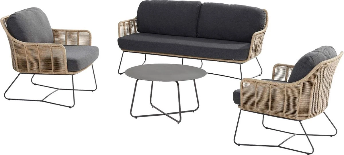 4 Seasons Outdoor Ensemble De Salon Belmond 4 Pièces - Table De Salon Dali Ø73 X 40 Cm 1 4 Seasons Outdoor Ensemble De Salon Belmond 4 Pièces - Table De Salon Dali Ø73 X 40 Cm