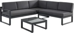 MYLIA Salon De Jardin En Aluminium : Table Basse Et Canapé D'angle Avec Angle Amovible 6 Personnes - Anthracite - PALAOS II L 214 Cm X H 63,5 Cm X P 130 Cm -Jardin Meubles Magasin 1200x545