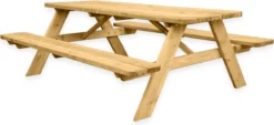 Cheappicnictafels.nl | Table De Pique-nique De 210 Cm De Long | Table De Jardin 6/8 Personnes | De Luxe 210cm De Long | Bois De Pin Imprégné !