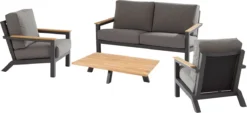 4 Seasons Outdoor Ensemble De Salon Capitol 4 Pièces - Table De Salon Cosmic 120 X 78 Cm
