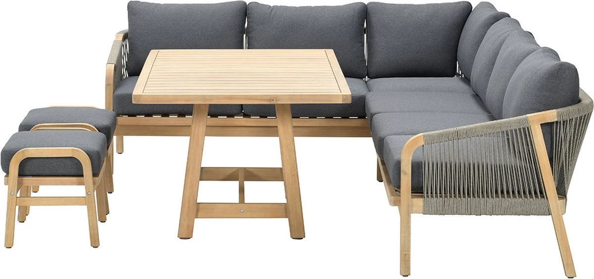 Garden Impressions Alora Salon Salle à Manger 5 Pièces Gauche - Gris Foncé 1 Garden Impressions Alora Salon Salle à Manger 5 Pièces Gauche - Gris Foncé