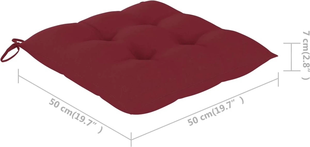 Prolenta Premium - Chaises De Jardin De Jardin 4 Pcs Avec Coussins Bordeaux En Teck Massif 3 Prolenta Premium - Chaises De Jardin De Jardin 4 Pcs Avec Coussins Bordeaux En Teck Massif – Image 3