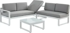 MYLIA Salon De Jardin Aluminium : Table Basse Et Canapé D'angle Avec Angle Amovible 6 Personnes - Grijs - PALAOS II L 214 Cm X H 63,5 Cm X P 130 Cm -Jardin Meubles Magasin 1200x572 3