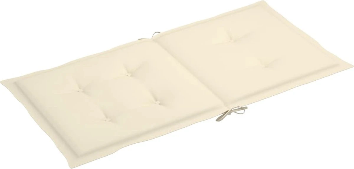 Decoways - Coussins Pour Chaise De Coussins De Chaise De Jardin 2 Pièces 100x50x4 Cm Couleur Crème 4 Decoways - Coussins Pour Chaise De Coussins De Chaise De Jardin 2 Pièces 100x50x4 Cm Couleur Crème – Image 4
